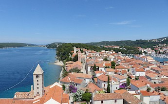 Rab, Croatia as seen from the bell tower. CC:Elekes Andor