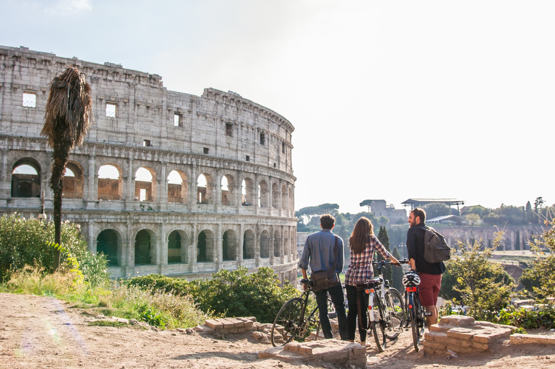 Bike tour to the Colosseum, Rome, Italy. TFILM@iStock