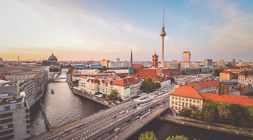 the Beauty of Berlin at sundown, Berlin, Germany. Florian Wehde@Unsplash