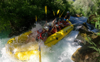 Rafting the Cetina River Canyon, Croatia.