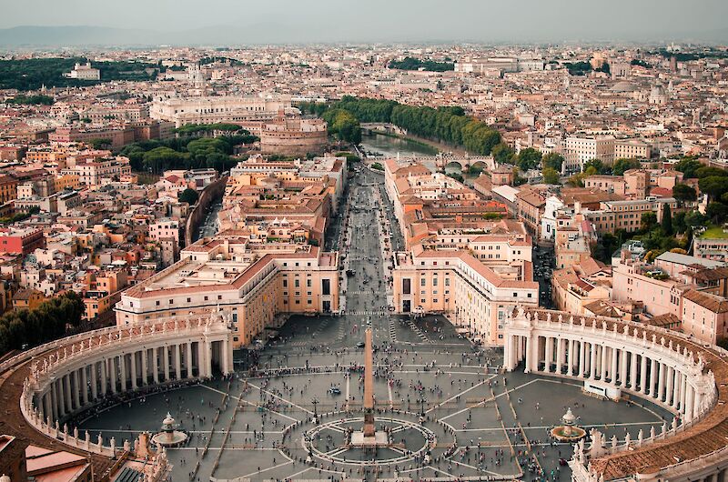 Aerial view, Vatican City, Rome, Italy. Caleb Miller@Unsplash