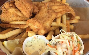 Fish & Chips in England, of course! The Pancake of Heaven!@Flickrd