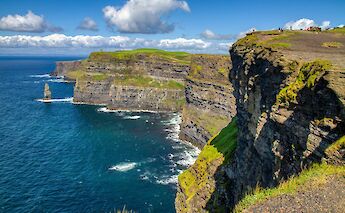 Blue skies above the Cliffs of Moher, Ireland. Unsplash@Mick Haupt