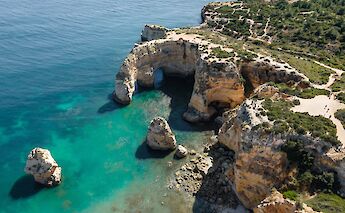 Aerial view of the coast, Portugal. Unsplash@Djordje Vukojicic