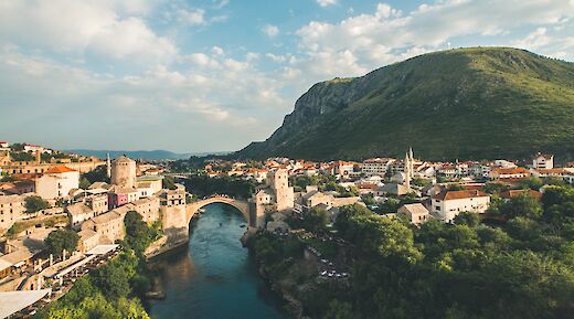 A blend of nature's beauty and beautiful architecture, Mostar, Bosnia and Herzegovina. Yu Siang Teo@Unsplash