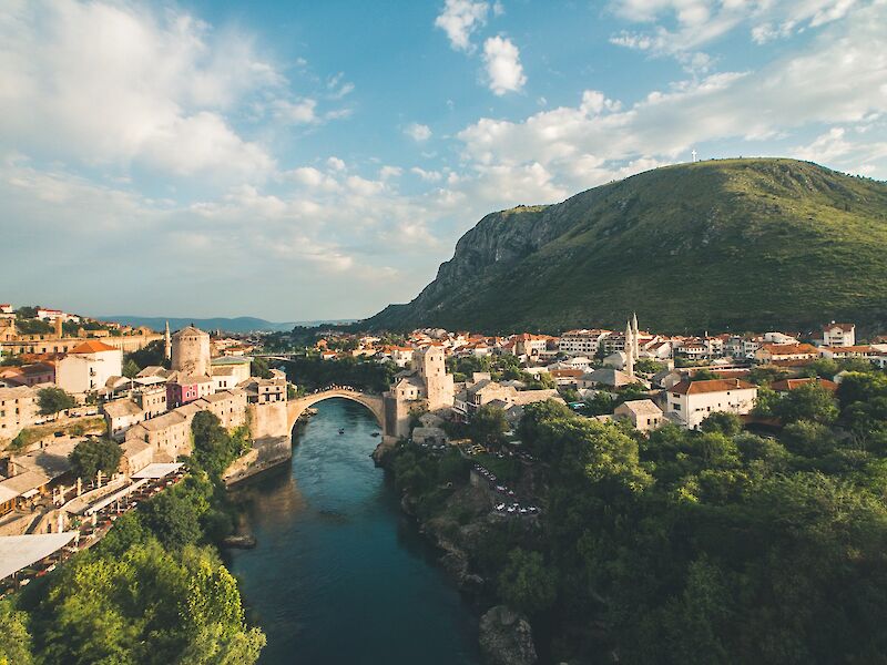 A blend of nature's beauty and beautiful architecture, Mostar, Bosnia and Herzegovina. Yu Siang Teo@Unsplash