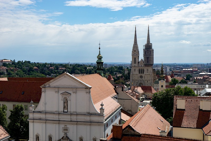 Zagreb city view point, overlooking the Cathedral. Flickr:SeiF-CC