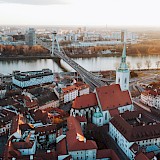Aerial view of the centre of Bratislava. Unsplash:Martin Katler