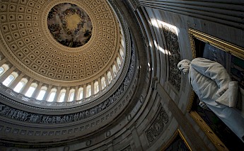 Apotheosis of Washington, in the eye of the Capitol Rotunda. Flickr:Timothy Neesam
