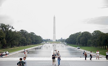 National Mall with the obelisk of Washington monument. Flickr:Caitlin Childs