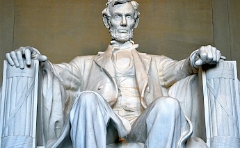 Statue of Abraham Lincoln at Lincoln Memorial, Washington DC. Flickr:Kevin Burkett