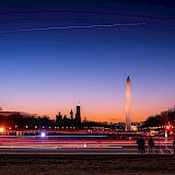Washington Monument at the National Mall at night. Flickr:John Brighenti