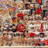 Souvenirs at the colourful Dolac market, Zagreb. Flickr:Joselubilbo