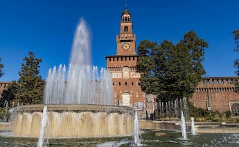 Sforzesco Castle, one of the most famous landmarks in Milan, Italy. Unsplash:Maria Cappelli