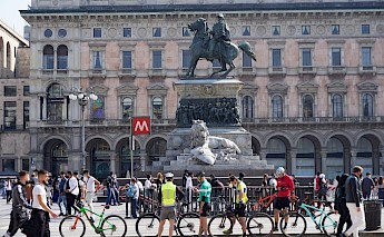 Horse bronze statue designed by Leonardo da Vinci, Milano, Italy. Unsplash:Babak Habibi