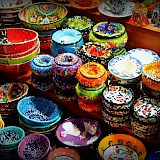 Hand painted bowls, by craftsmen in Zagreb. Flickr: Momo