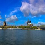 Along the Rhine River, Cologne. Flickr:Chad Sparkles