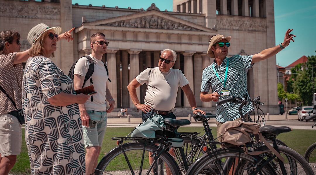 Asking the tour guide questions, Munich, Germany. CC:Radius Tours
