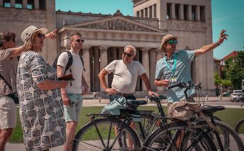 Asking the tour guide questions, Munich, Germany. CC:Radius Tours