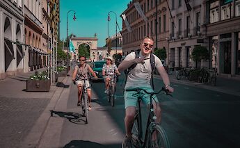 Posing for the camera, Munich, Germany. CC:Radius Tours