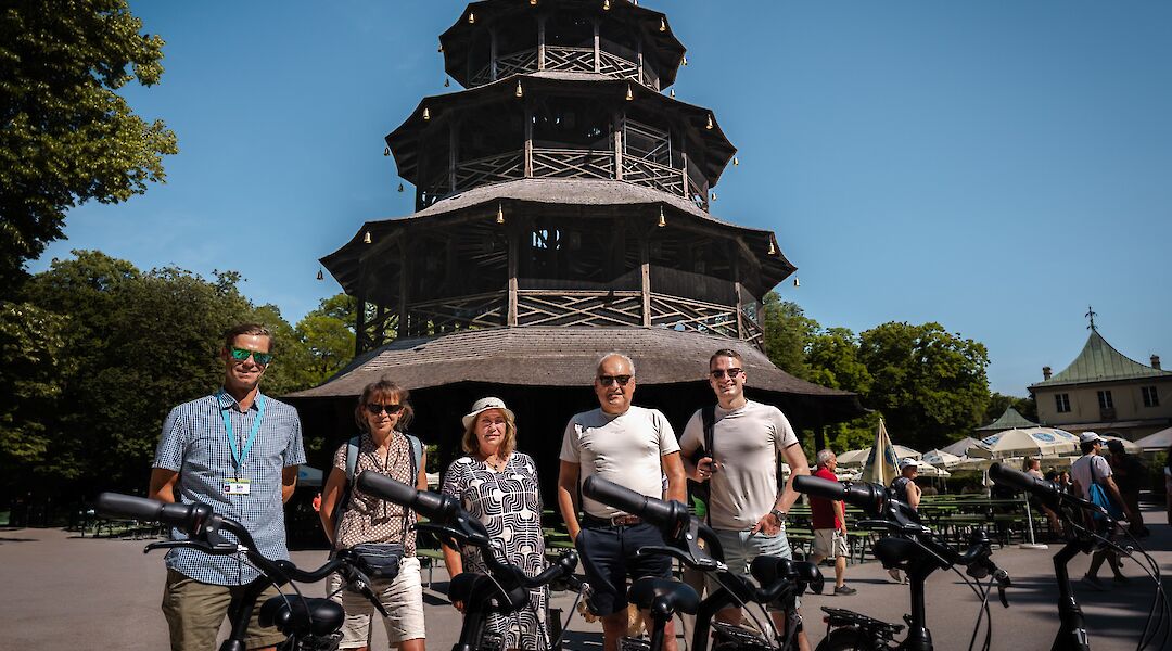 Standing in front of the Great Pagoda, Munich, Germany. CC:Radius Tours