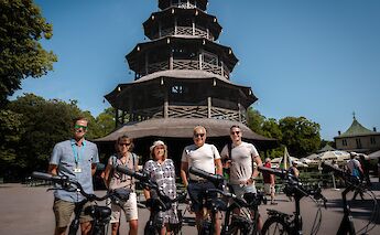 Standing in front of the Great Pagoda, Munich, Germany. CC:Radius Tours