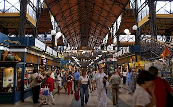 Inside the Great Market Hall, Budapest. Flickr:Alex Ch