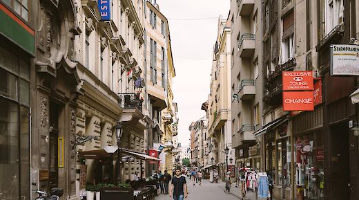 Vaci street - the only pedestrian shopping area during communism. Flickr:Wei-Te Wong