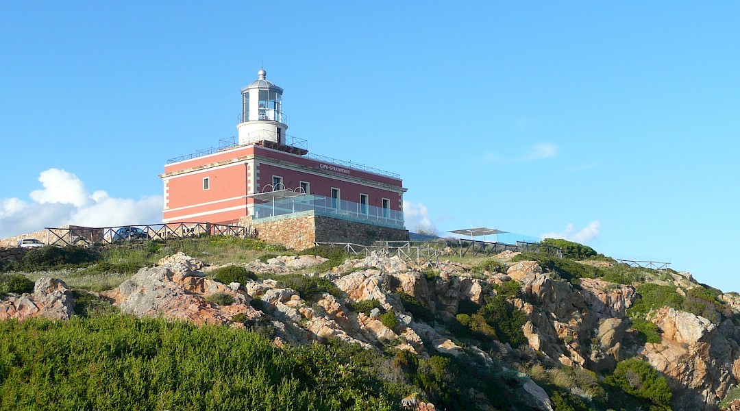 Capospartivento, an active lighthouse, located on the southernmost point of Sardinia. Flickr:Weipk