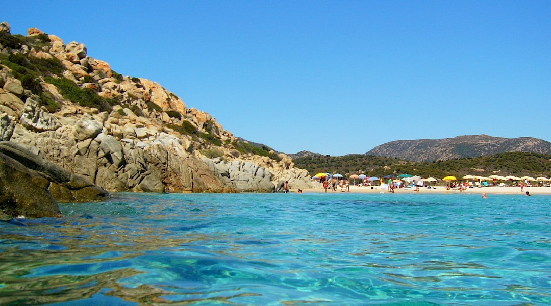 Crystal blue water at Su Giudeu Beach. Flickr:Cristiano Cani