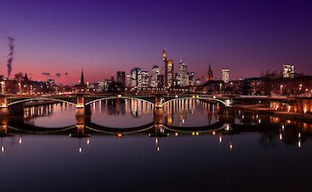 Frankfurt at night, Germany. Getty Images@Unsplash