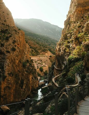 Walkway through the cliffs, Caminito del Rey, Spain. Unsplash:Marc Kleen