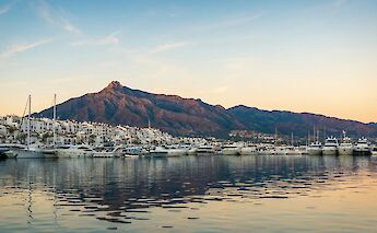 Yachts at sunset, Marbella, Spain. Unsplash:Simon Hermans