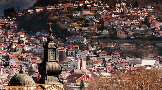 Overlooking city centre, Sarajevo. Unsplash:Milana Jovanov