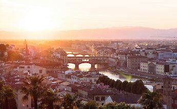Florence skyline at sunset, Italy. Mark Tegethoff@Unsplash