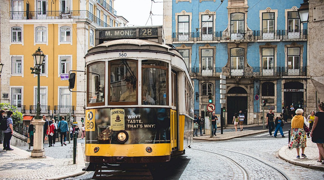 Famous tram n.28, Lisbon, Portugal. Unsplash:Paulo Evangelista
