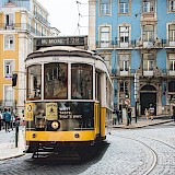 Famous tram n.28, Lisbon, Portugal. Unsplash:Paulo Evangelista