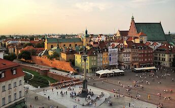 Warsaw from above, Poland. Unsplash:Victor Malyushev