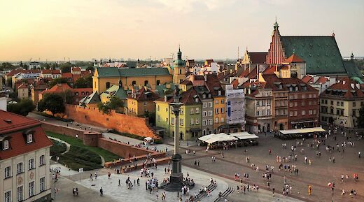 Warsaw from above, Poland. Unsplash:Victor Malyushev