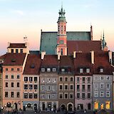 Buildings of Warsaw at dusk, Poland. Unsplash:Maksym Harbar