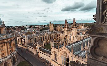 All Souls College viewed from St. Mary's Church Tower, Oxford. Unsplash:Nils Lindner