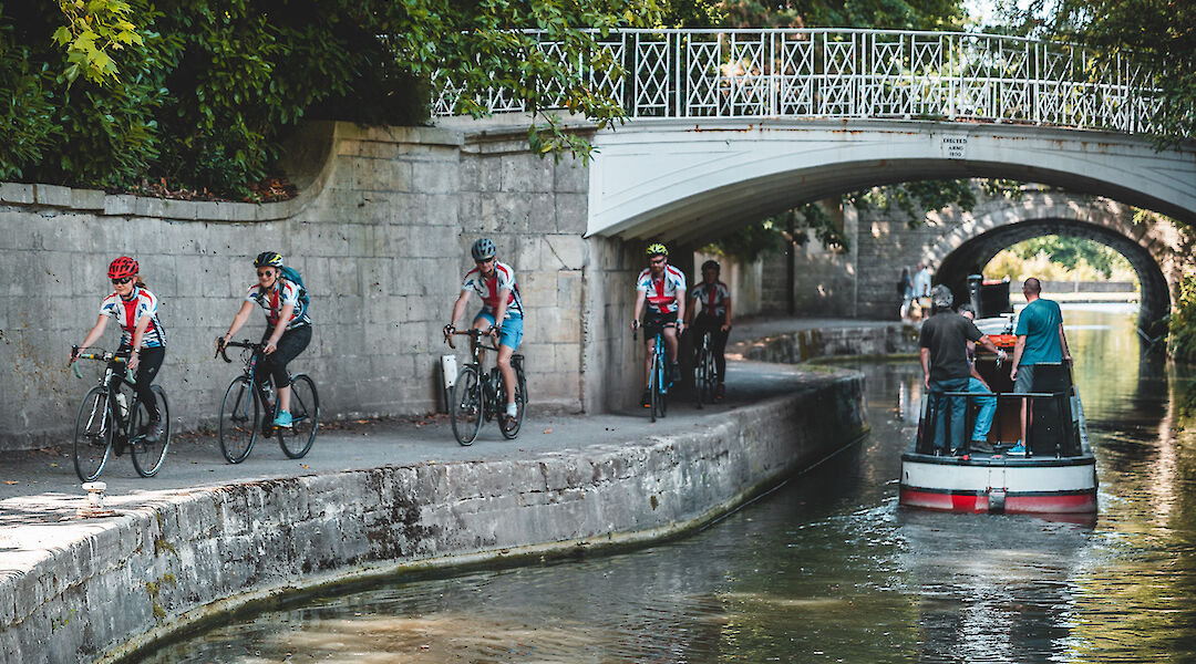 Sharing the road in the Cotswolds, England.