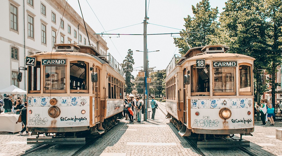 Trams of Porto, Portugal. Unsplash:Eugene Zhyvchik