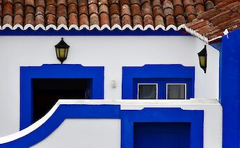 Blue and white house, Terceira Island, Azores, Portugal. Ries Bosch@Unsplash