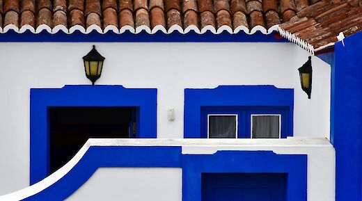 Blue and white house, Terceira Island, Azores, Portugal. Ries Bosch@Unsplash