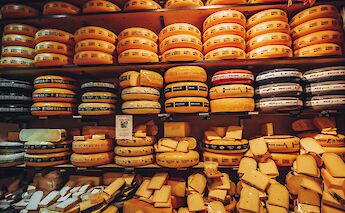 Dutch cheeses, Amsterdam, Holland. Dana Ward@Unsplash