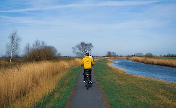 Bike tour through the polders outside Amsterdam, Holland. CC:TO