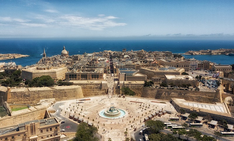 Aerial view of Valletta, Malta. Unsplash:Joseph Buhagiar