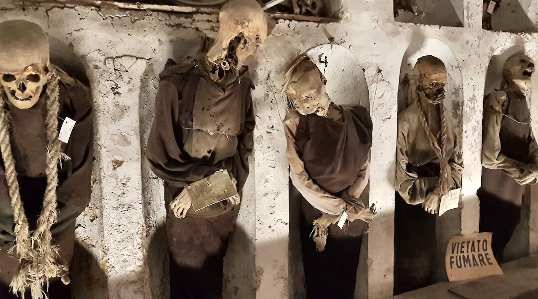 Skeletons in the Capuchin Catacombs, Palermo, Sicily, Italy. Flickr: Rolf Dietrich Brecher