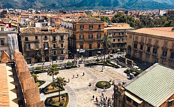 Aerial view of the city centre, Palermo, Italy. Unsplash:Michele Bitetto